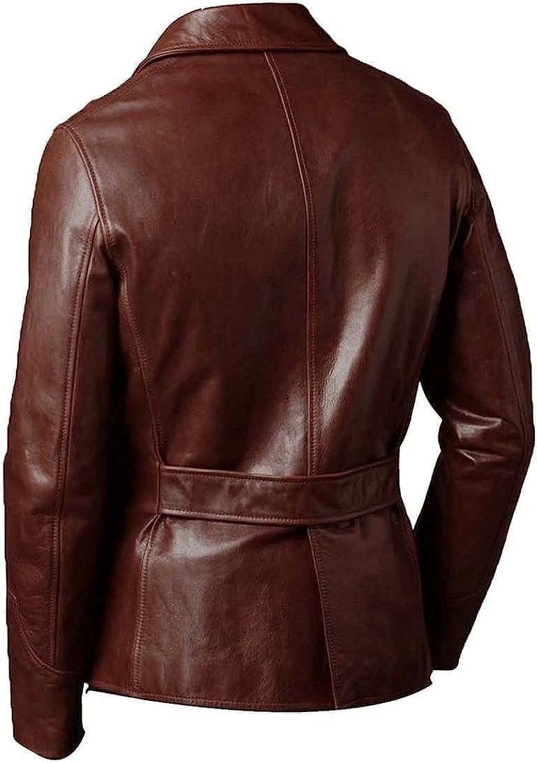 Premium Men's Leather Blazer Coat | Classic James Bond Style Jacket | Slim Fit Casual & Formal Blazer for Business & Evening Events | Perfect for Office, Date Night & Special Occasions