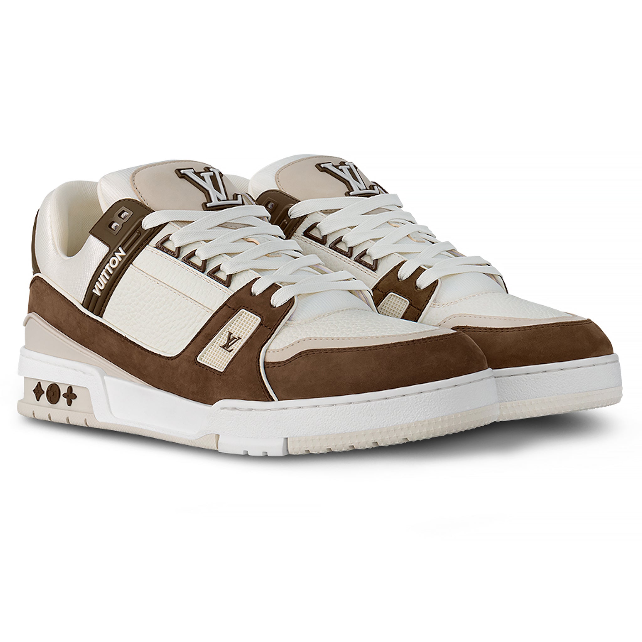 Authentic Louis Vuitton LV Trainer Sneakers in Moka Calf Leather - Luxury Men's Fashion Shoes for Casual Wear & Street Style