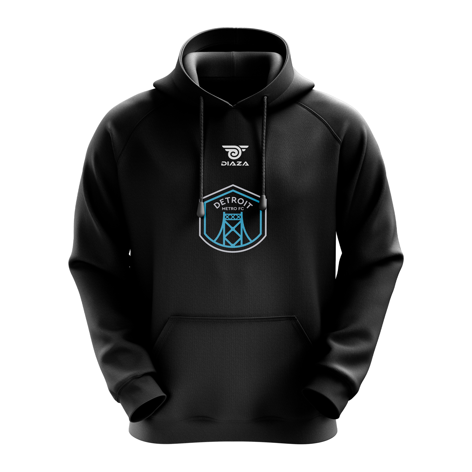 Detroit Metro FC Logo Blue Hoodie - Men's & Women's Pullover Sweatshirt for Soccer Fans | Comfortable & Stylish Casual Wear for Game Day & Outdoor Activities