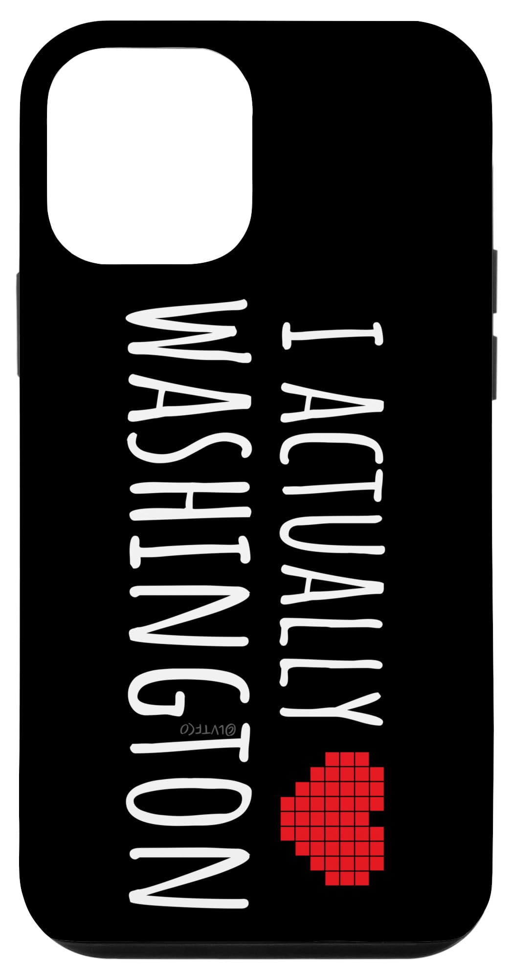 iPhone 12 Mini Funny Washington State Case - I ❤ WA Premium Protective Cover for Apple iPhone 12 Mini - Perfect for Travelers & Washington Lovers