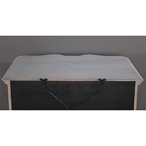FOA Pappa Glam 3-Piece Silver Wood Bedroom Set - California King Bed & 2 Nightstands | Luxury Modern Bedroom Furniture for Master Suite