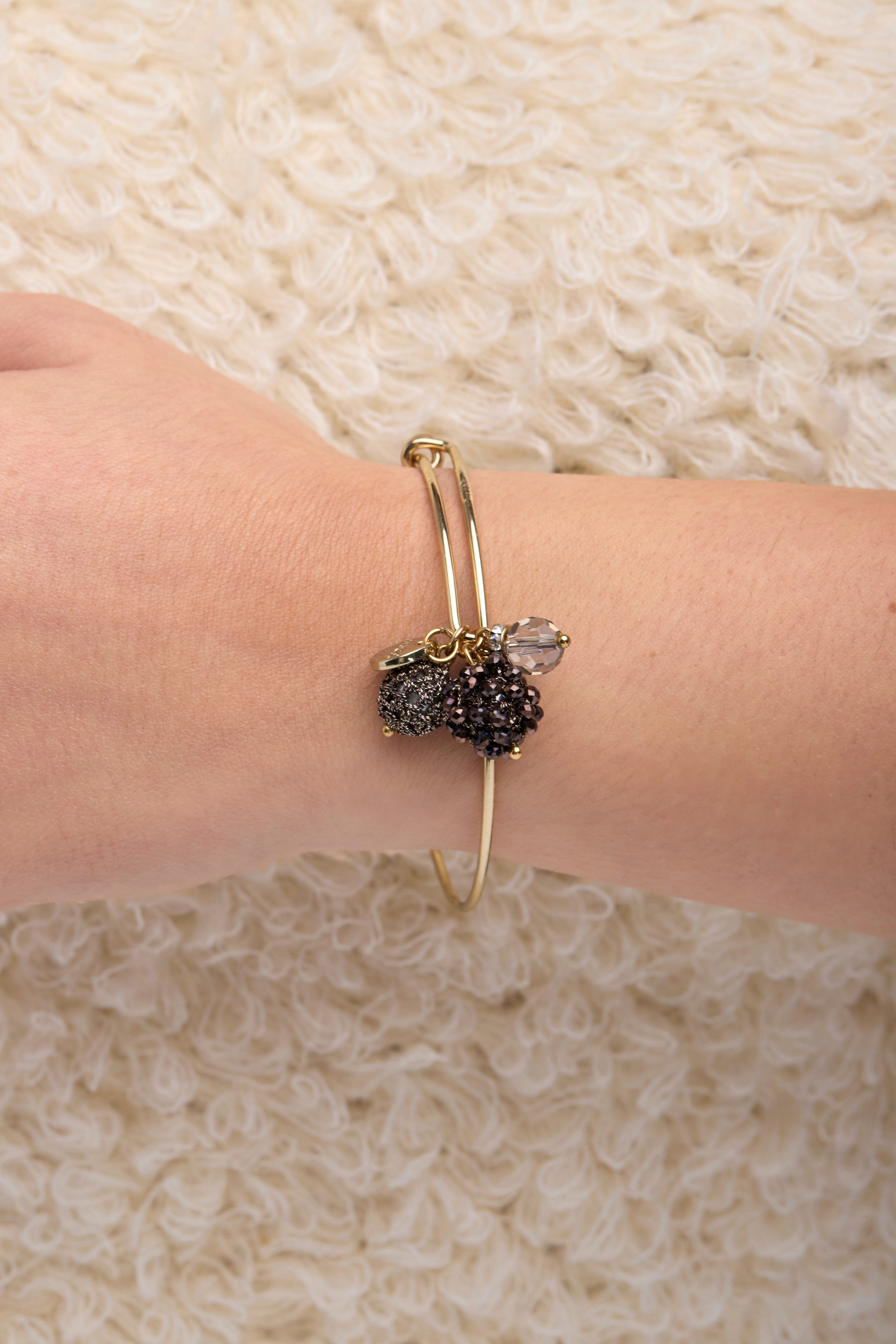 Adjustable Charm Bangle Bracelet for Women - Stackable Fashion Jewelry for Layering & Everyday Wear - Perfect Gift for Her