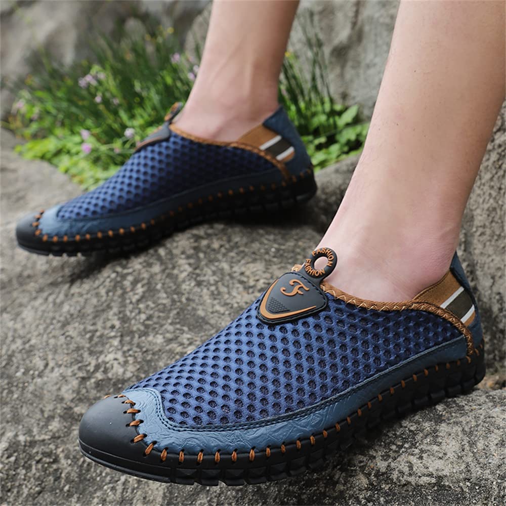 **Men's Water Shoes - Quick-Dry Mesh Slip-On Loafers for Walking, Beach, Pool & Outdoor Activities**