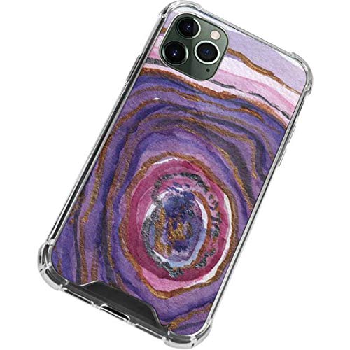 Skinit Clear Phone Case for iPhone 12 Pro - Lilac Watercolor Geode Design | Protective Slim Cover | Perfect for Everyday Use & Gift Giving