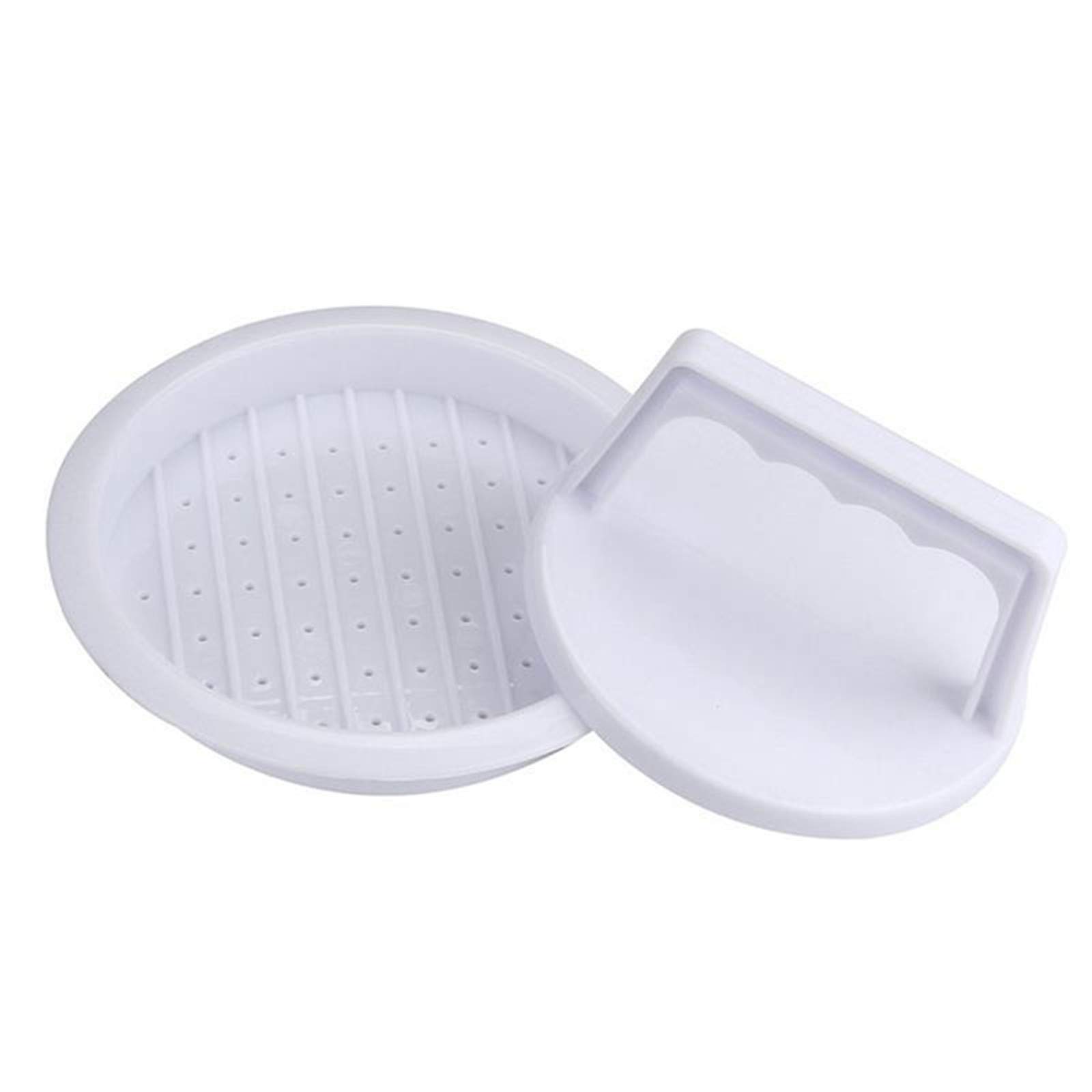 Burger Press - Food-Grade Plastic Hamburger Patty Maker for Beef, Meat & Grill - Round Shape Kitchen Tool for Homemade Burgers, BBQ & Outdoor Cooking