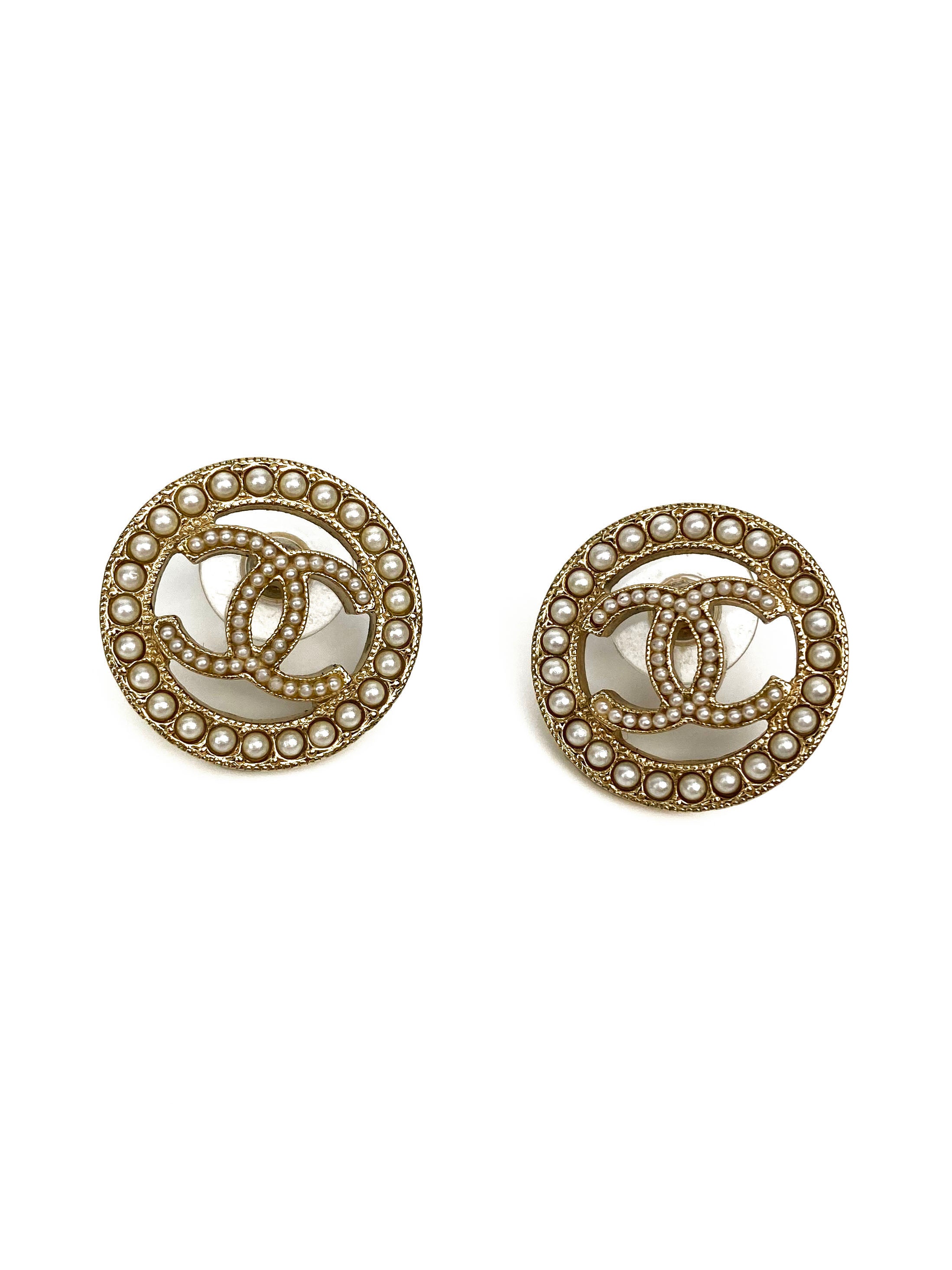 Chanel Round Pearl Earrings for Women - Luxury Fashion Jewelry Gift for Birthday, Anniversary & Special Occasions