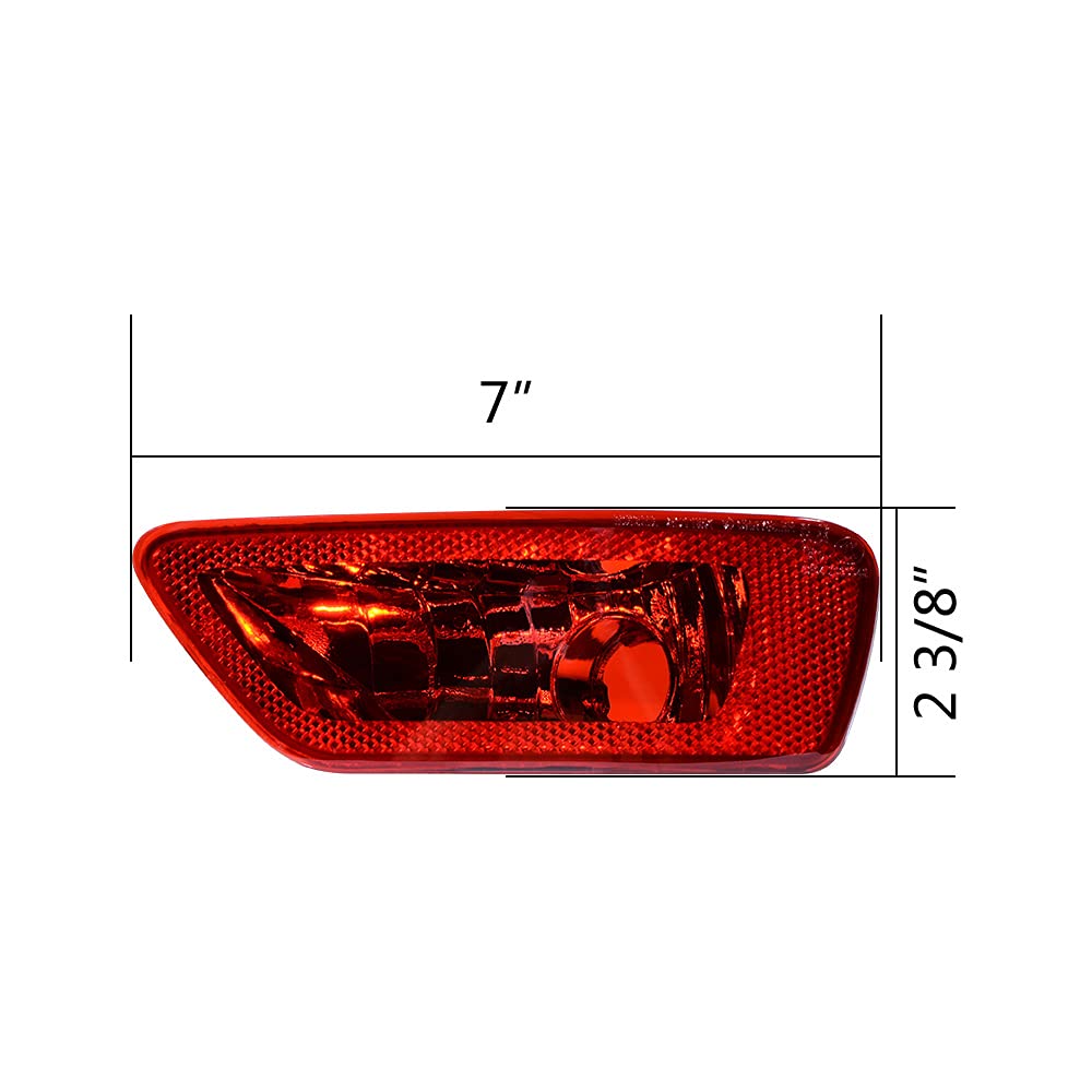 AstraDepot Pair of Rear Bumper Reflector Housing Replacement for Jeep Compass & Grand Cherokee WK2 (2011-2016), Dodge Journey (2012-2019) - Enhance Night Visibility & Safety