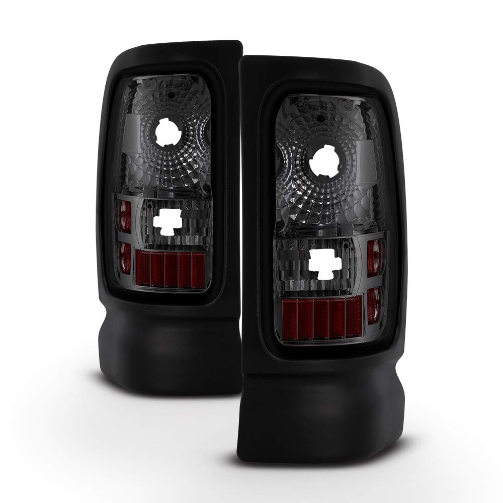 ACANII Replacement Smoke Lens Tail Lights for 1994-2001 Dodge Ram 1500 2500 3500 - Enhanced Style & Nighttime Visibility for Pickup Trucks