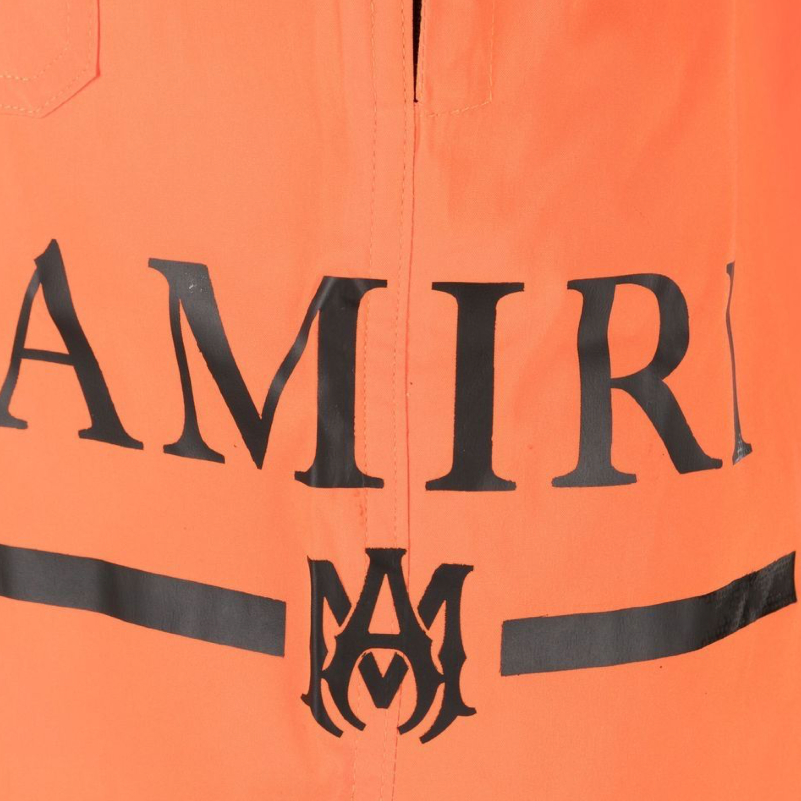 Amiri Orange Logo Swim Shorts for Men - Stylish Beach & Pool Swimwear for Summer Vacations