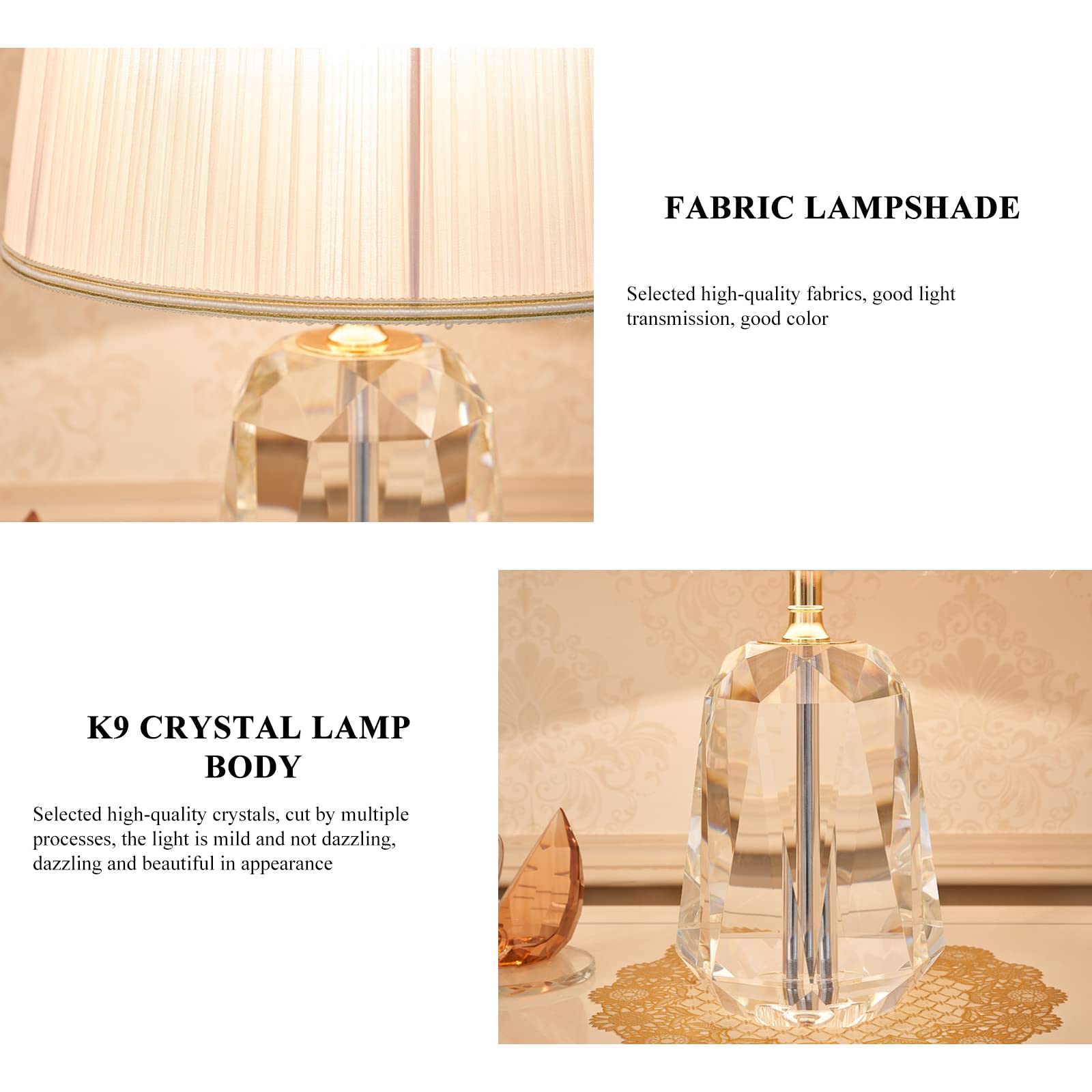 Luxury Crystal Table Lamp 22.8