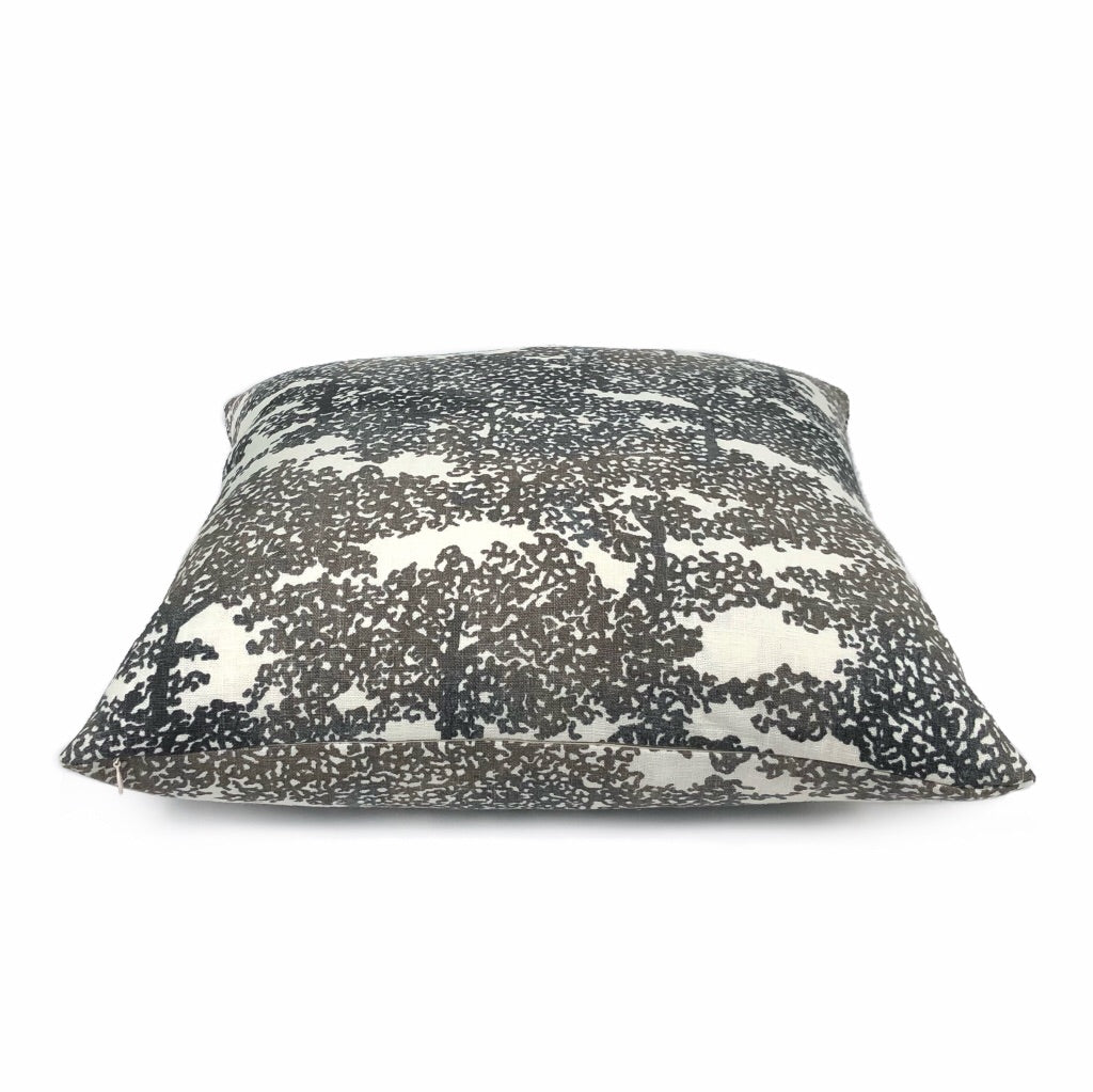 Pierowood Brown & Cream Forest Trees Print Pillow Cover - Decorative Throw Pillow Case for Living Room, Bedroom, Sofa - 18x18 Inches