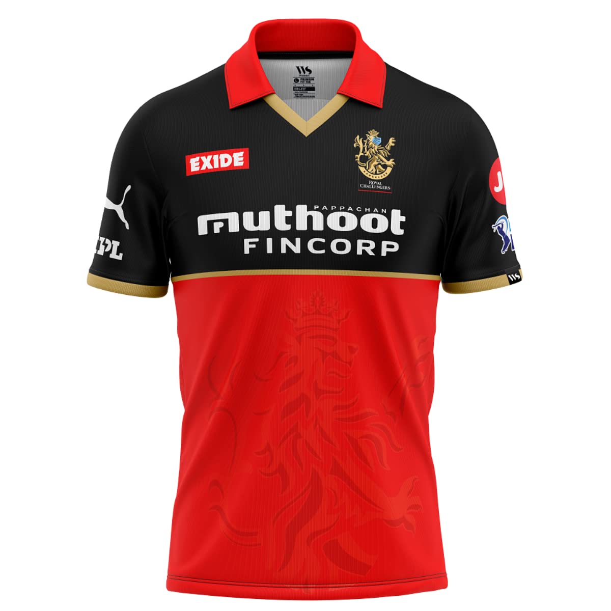 Royal Challengers Bangalore RCB Red IPL Cricket Jersey - Breathable Dryfit Stretchable Sports Wear for Men - Perfect for Cricket Matches, Fan Events & Casual Wear