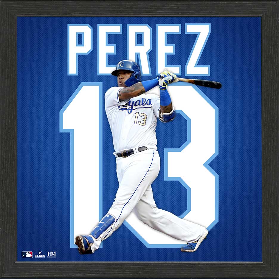 Salvador Perez Kansas City Royals Autographed Jersey Display Frame - Perfect for Sports Memorabilia & Fan Cave Decor