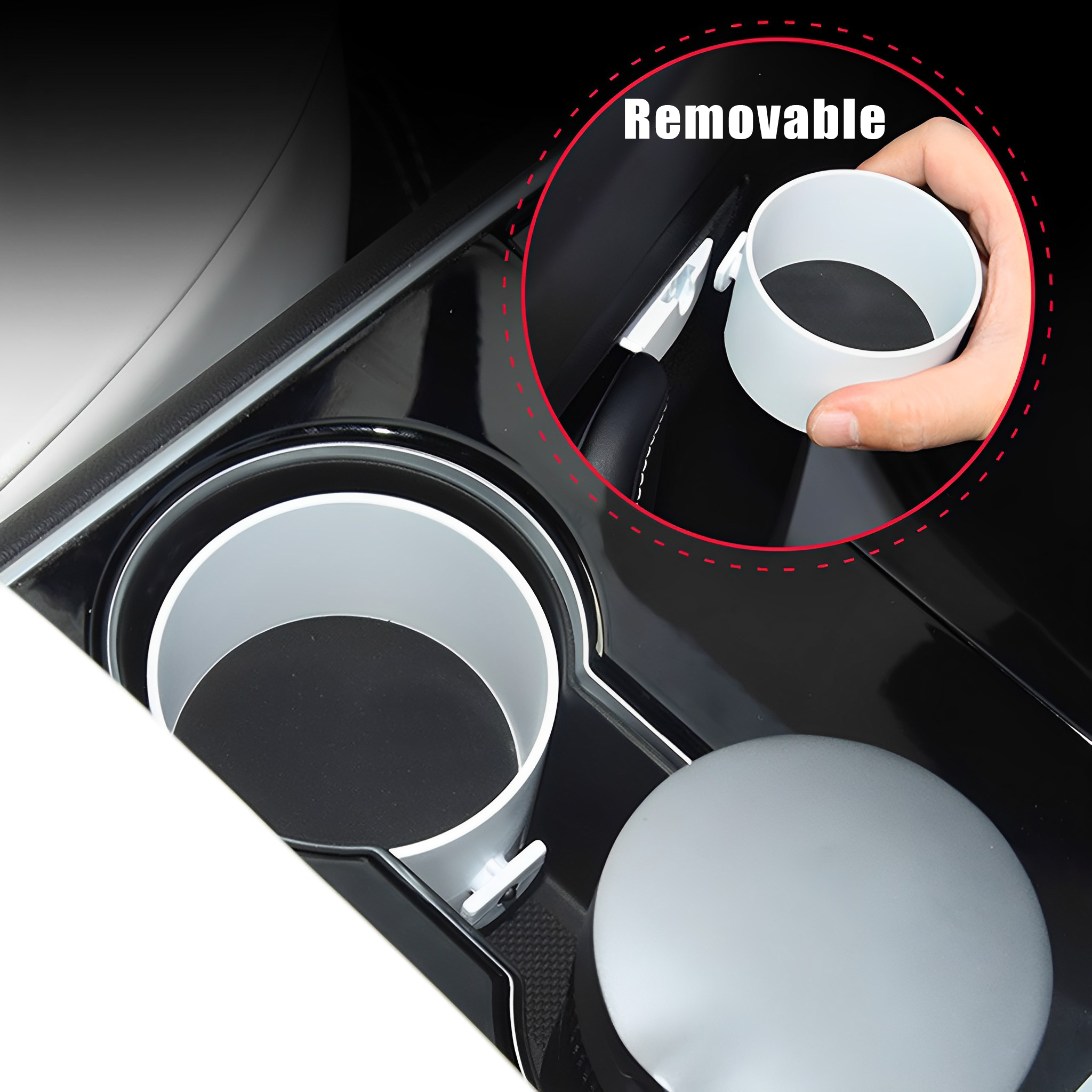 Tesla Model 3 & Y Car Door Cup Holder - Premium Accessory for Beverages & Drinks | Perfect for Road Trips, Commuting & Travel
