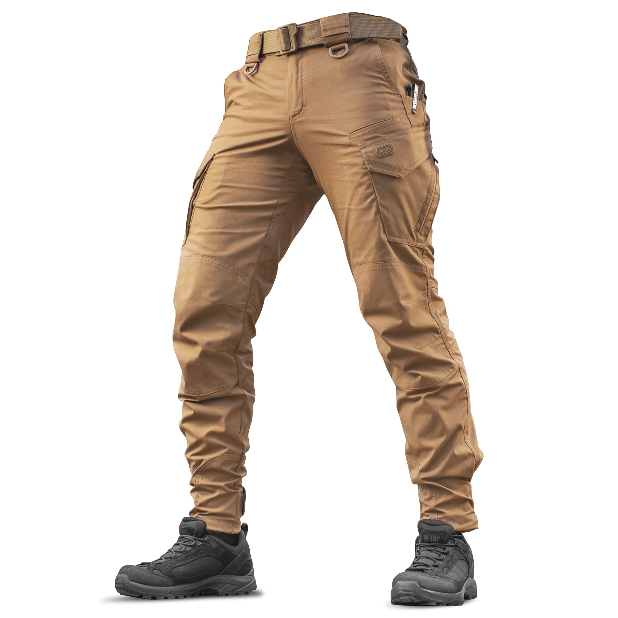 Aggressor Flex Men's Tactical Cargo Pants - Durable Cotton Work Pants with Multiple Pockets for Outdoor, Hiking & Military Use