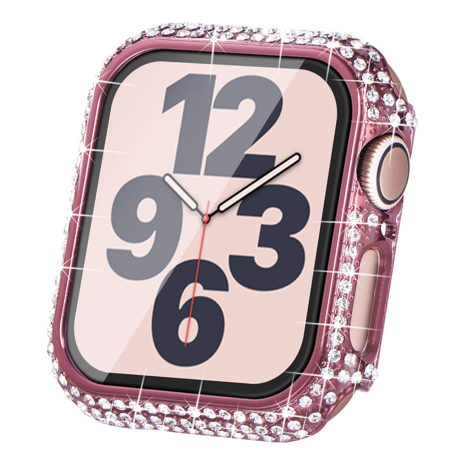 Sparkly Pink Apple Watch 38mm Case with 200 Crystals for Women's Fashion