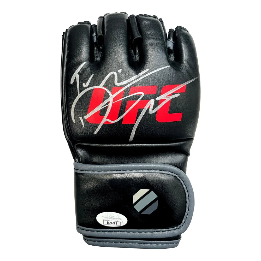 Dustin Poirier Autographed UFC Black Glove - Signed with JSA COA Authenticity - Perfect for UFC Collectors, Fight Fans & Memorabilia Displays