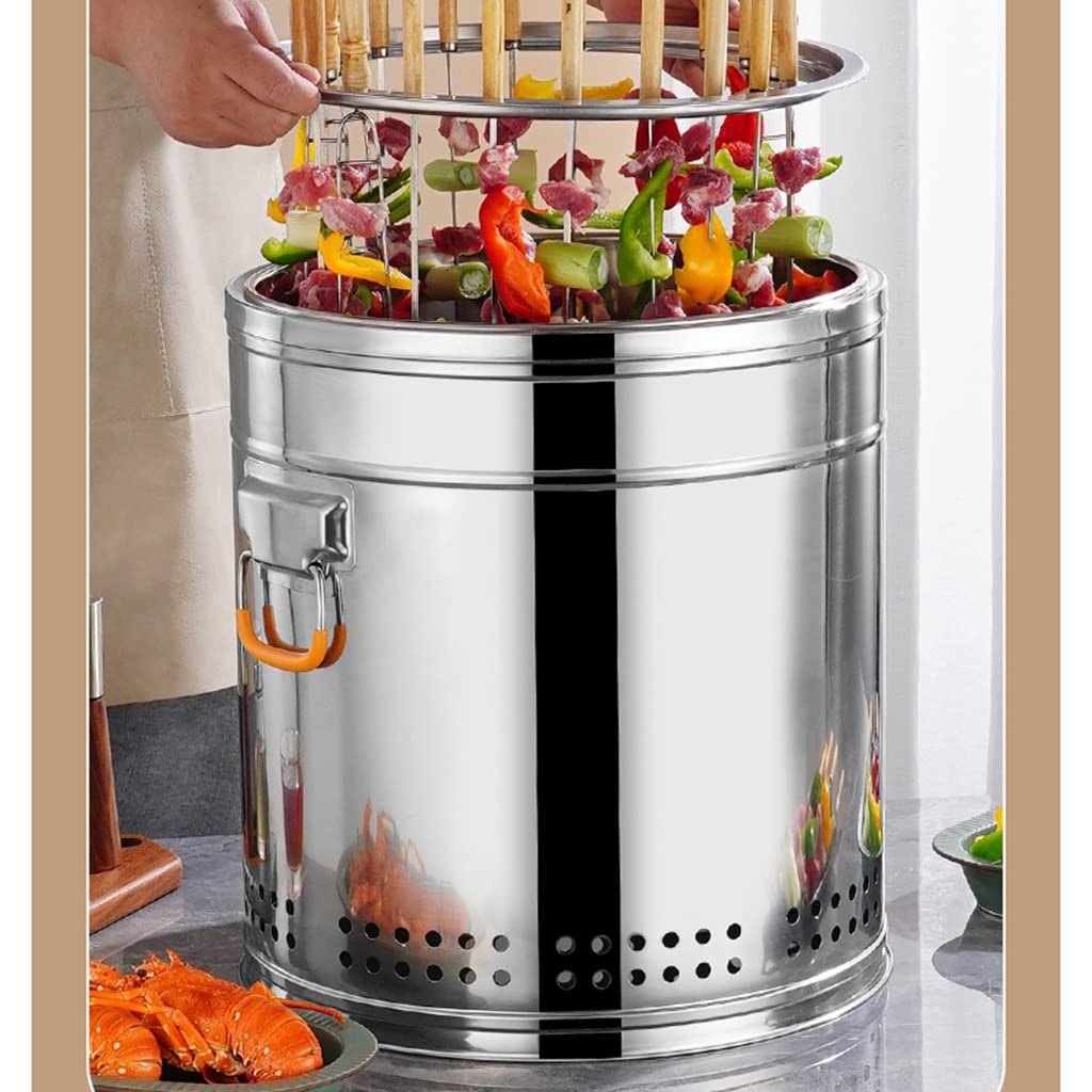 Smokeless Portable Grill with Non-Stick Surface - Indoor/Outdoor BBQ Grill for Meat, Vegetables & Skewers | Perfect for Camping, Picnics & Backyard Parties