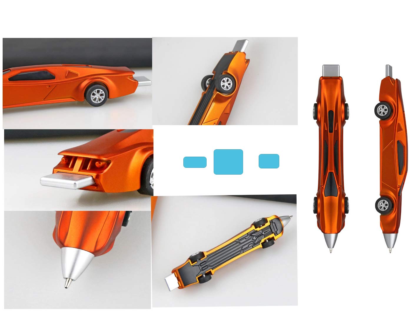 4PCS Sports Car Ballpoint Pens - Fun Novelty Pens for Kids, Cool Racing Car Design, Blue Ink - Perfect for School Supplies, Gifts for Children & Car Enthusiasts | Great for Classroom, Birthday Parties & Office Use