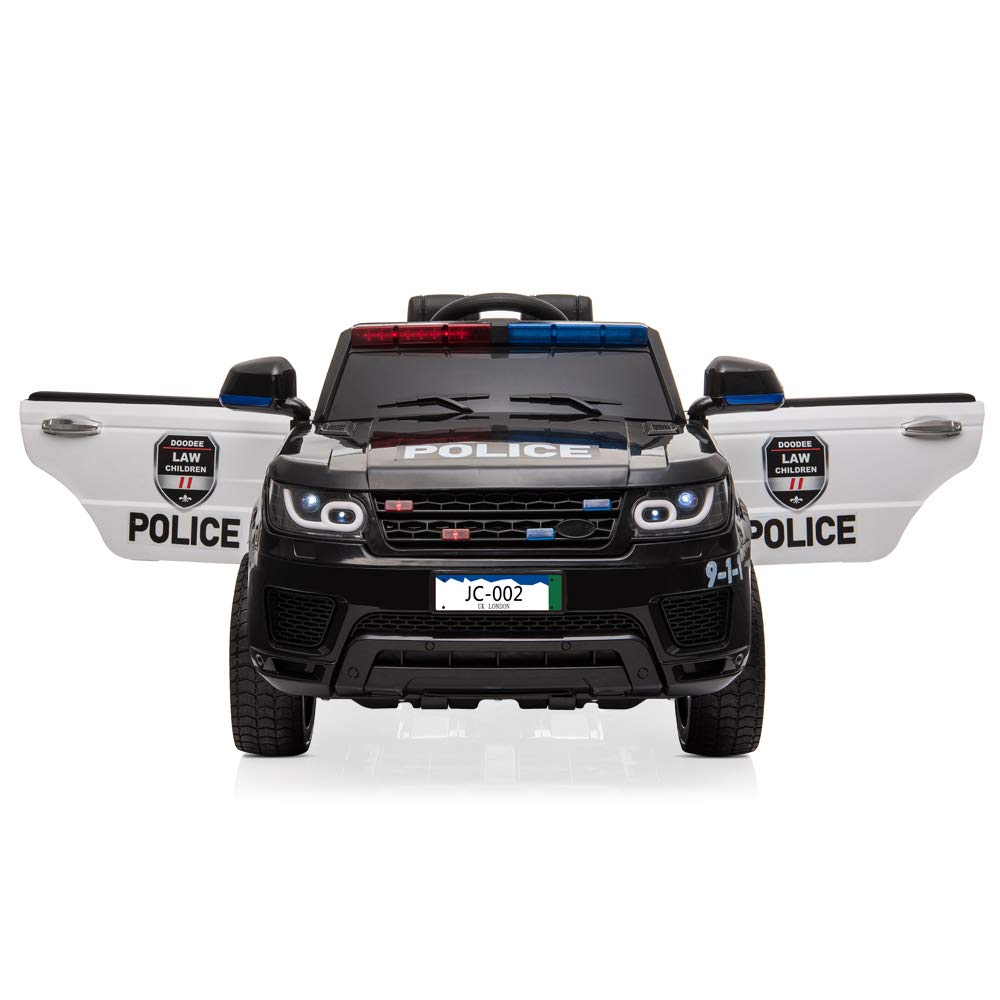 12V Kids Electric Police SUV Ride-On Car with Remote Control & LED Lights - Perfect for Outdoor Play