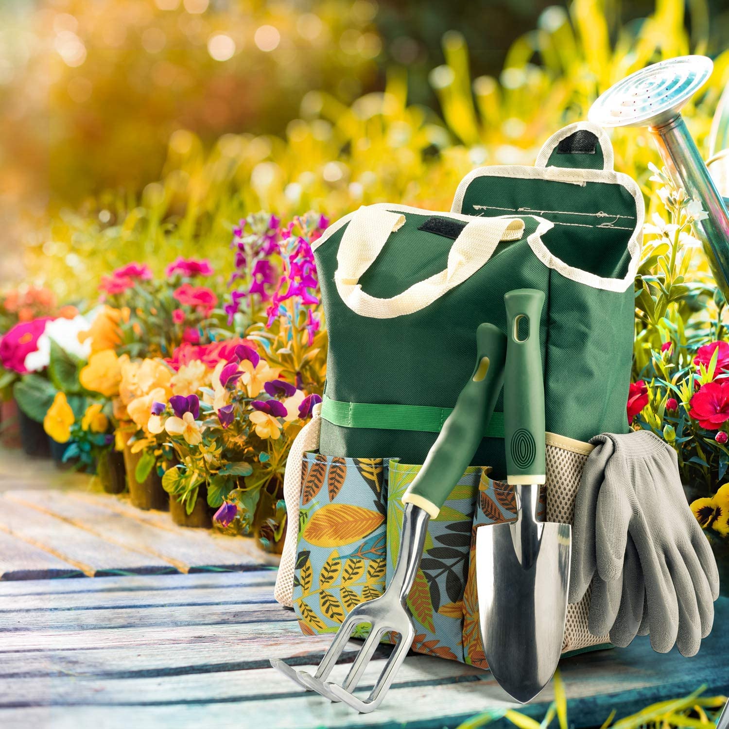 **11-Piece Heavy Duty Aluminum Alloy Garden Tool Set with Tote Bag – Durable Gardening Hand Tools Kit for Men & Women – Perfect for Planting, Weeding, and Landscaping**
