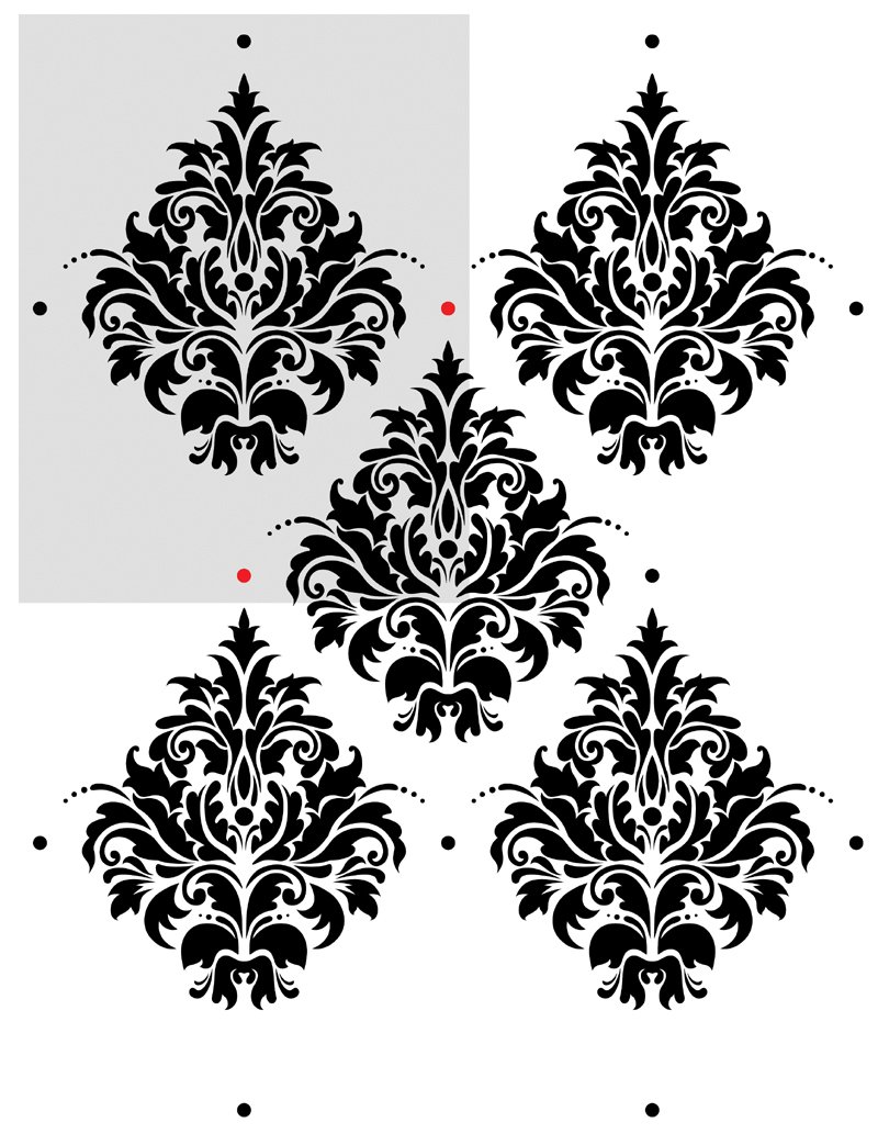 Damask Wall Stencils for DIY Home Decor - Reusable Painting Stencil Template for Walls, Furniture & Crafts - Perfect for Bedroom, Living Room & Wedding Decorations