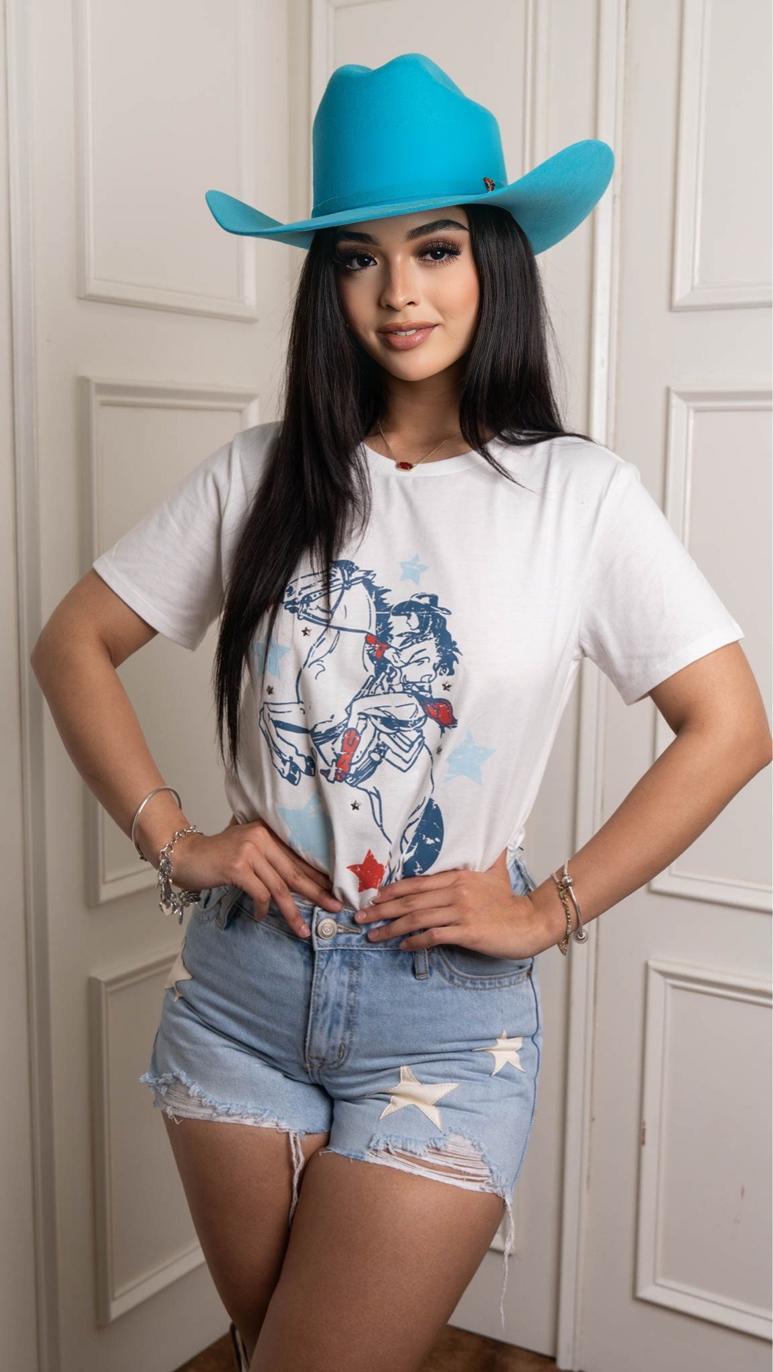 Rock & Roll Denim Women's Short Sleeve Graphic Tee - Vintage Band T-Shirt - Casual Streetwear for Concerts & Music Festivals | BW21T04006 JJ