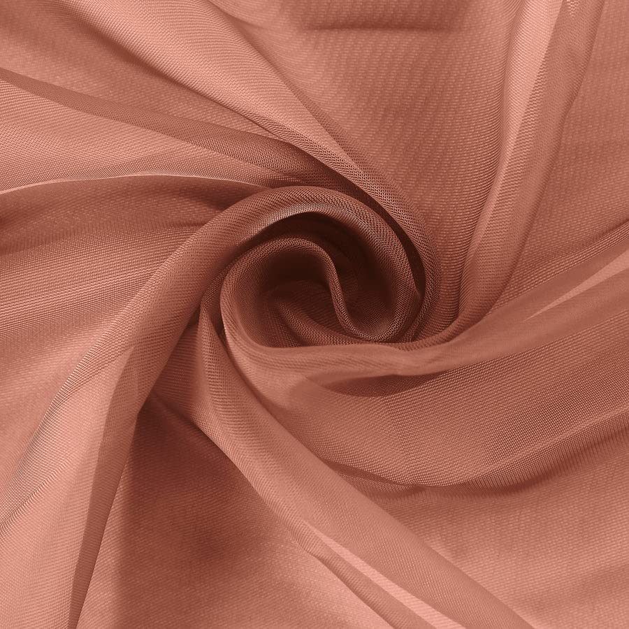 50 Extra Wide Premium Chiffon Chair Sashes - Elegant Terracotta Wedding Chair Bows for Ceremony & Reception Decor - Bulk Wedding Party Supplies for Banquet, Bridal Shower & Special Events