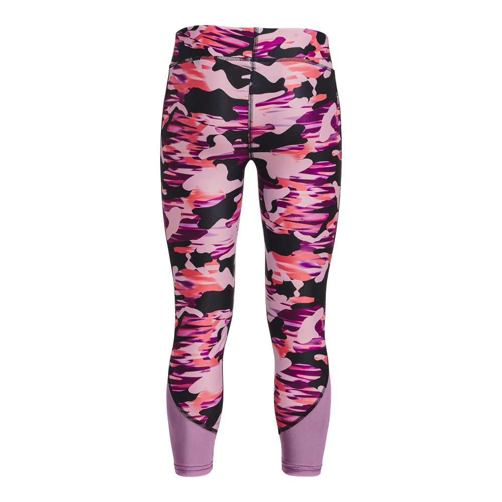 Under Armour HeatGear® Girls' Printed Ankle Leggings - Moisture-Wicking Workout Pants for Running, Yoga & Gym Training
