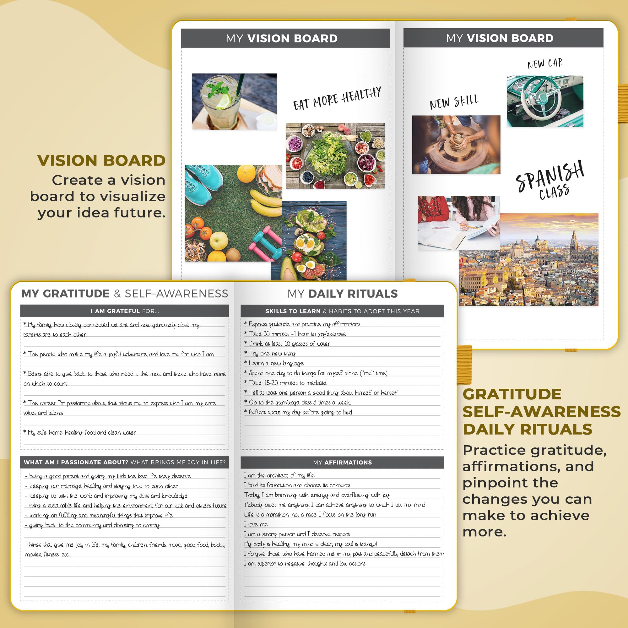 Clever Fox Dated Planner 2025-2026 - Weekly Life Planner Notebook for Time Management with Habits Tracker & To-Do List (Amber Yellow) - Perfect for Students, Professionals & Goal Setting
