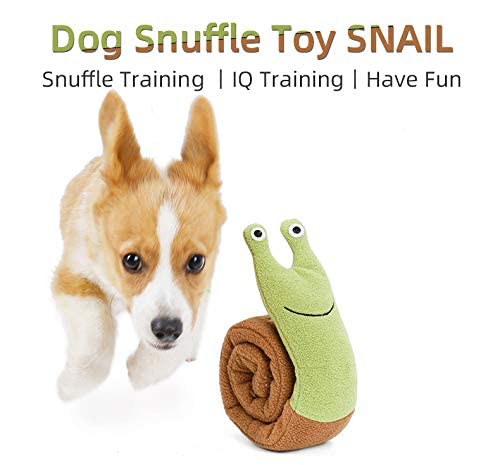 Interactive Snuffle Mat for Dogs & Cats - Mental Stimulation & Foraging Toy, Slow Feeder Puzzle Game for Stress Relief & Boredom - Encourages Natural Instincts - Perfect for Training, Anxiety Relief & Indoor Play (Snail Design)