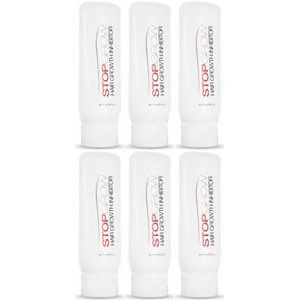 Stop Grow Hair Growth Inhibitor - 6 Bottles Set | Effective Hair Reduction for Legs, Underarms & Bikini Area | Long-Lasting Smooth Skin Solution