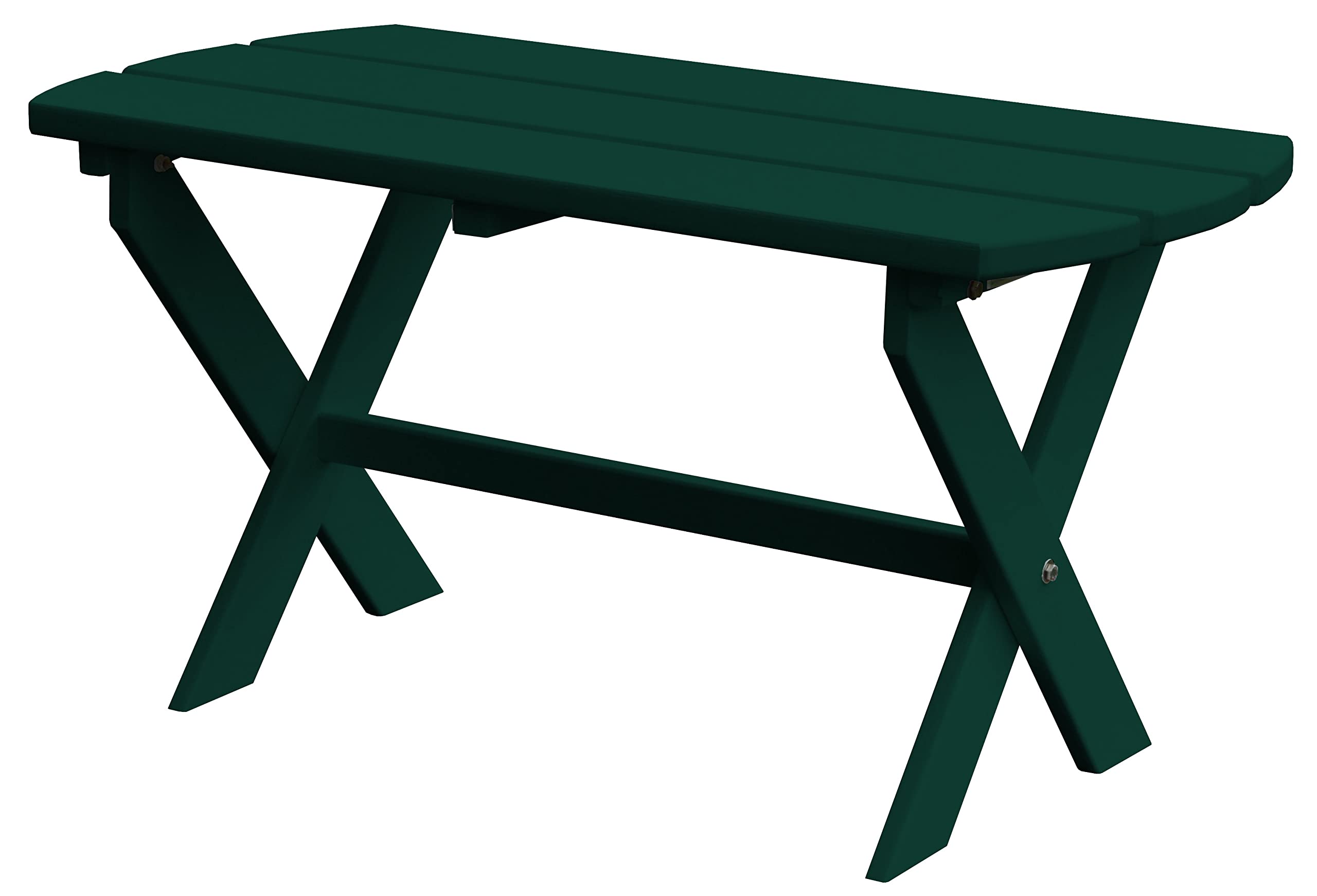 Poly Folding Oval Coffee Table - Lightweight & Space-Saving - Turf Green - Perfect for Small Apartments, Dorms & Outdoor Patios - Furniture Barn USA