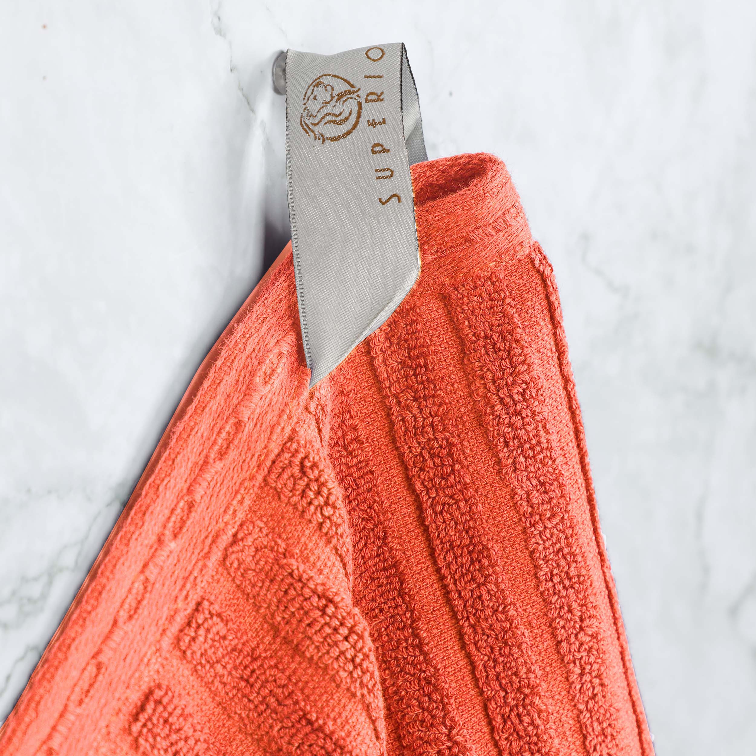 Premium Cotton Ribbed Textured Bath Towel Set - Ultra Absorbent 2-Piece Towel Collection for Spa, Bath & Luxury Home Use