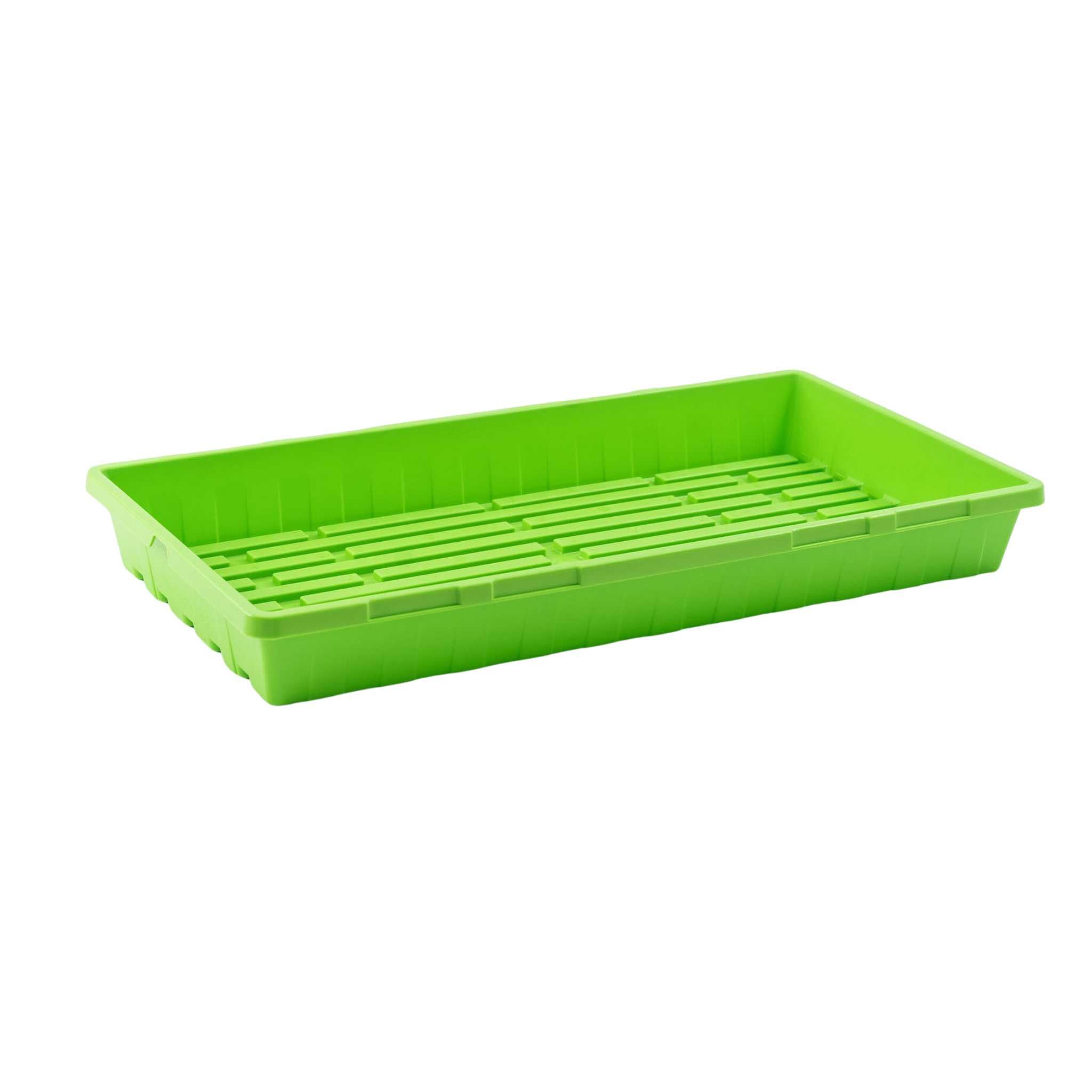 Bootstrap Farmer 1020 Trays - 10 Pack Green Extra Strength No Hole Seedling Trays for Microgreens, Wheatgrass, Hydroponic Germination & Fodder Systems | Indoor Gardening, Home Farming & Commercial Grow Operations