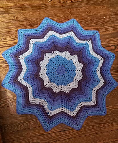 Handmade Crochet Starburst Baby Blanket - Soft & Cozy Knitted Throw for Newborns - Perfect for Nursery, Gift, Photography & Cuddling