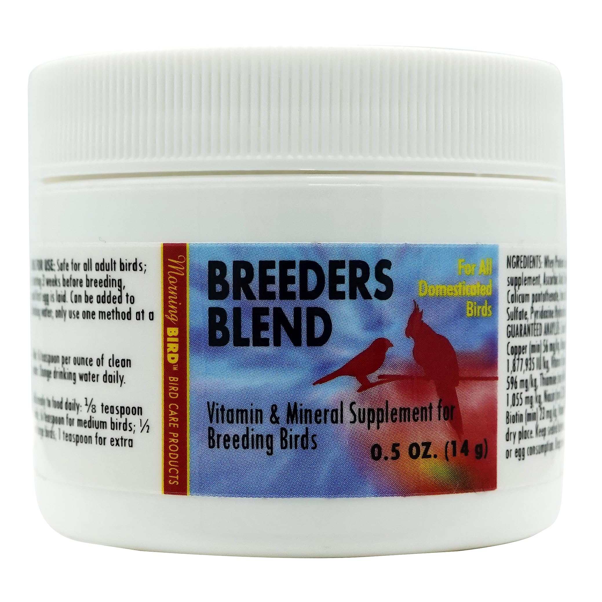 Morning Bird Breeders Blend Fertility Supplement - High Protein with Vitamins, Minerals & Amino Acids (0.5 oz) | Supports Bird Health & Egg Production for Breeders