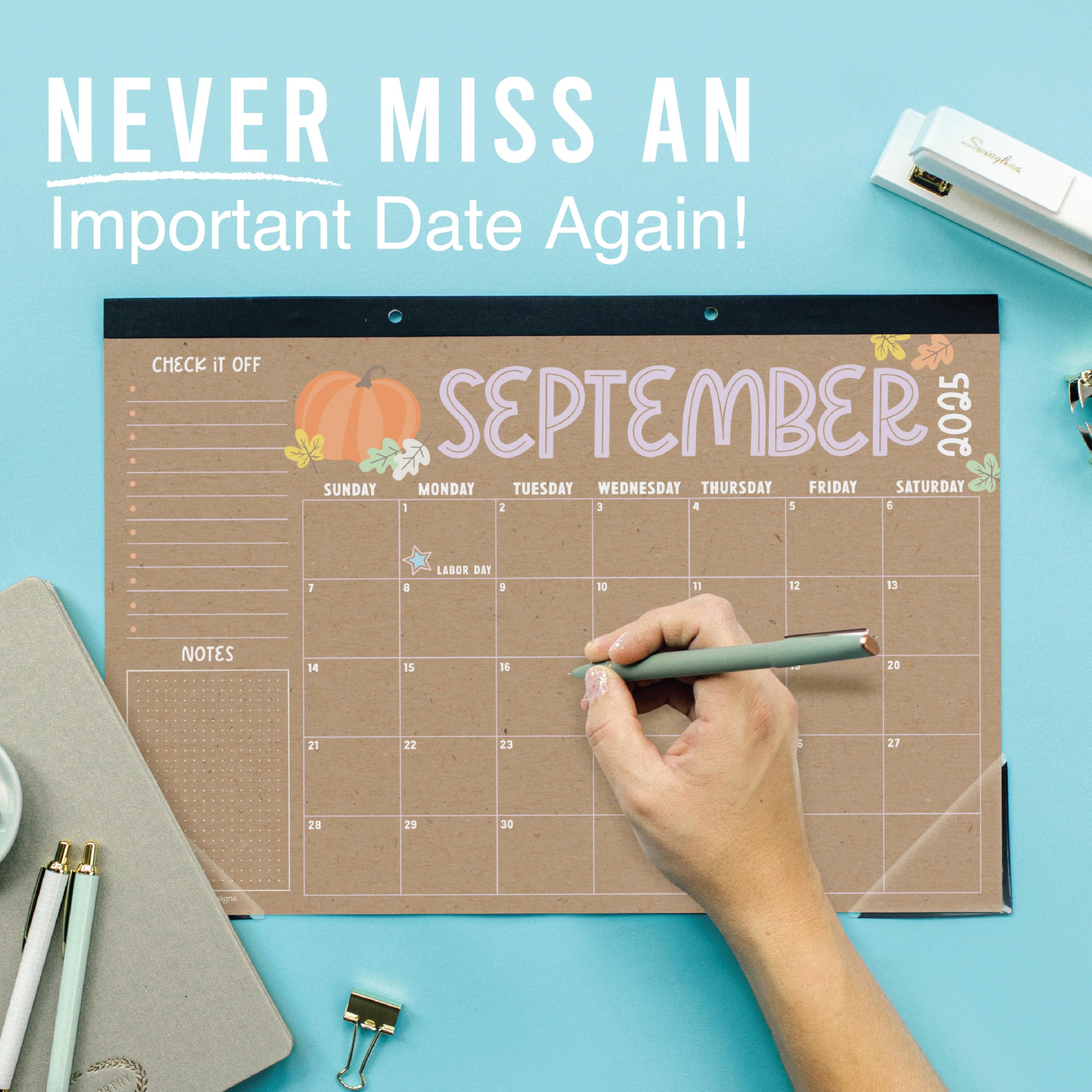 Hadley Designs Large 18-Month Desk Calendar 2025-2026 | 17