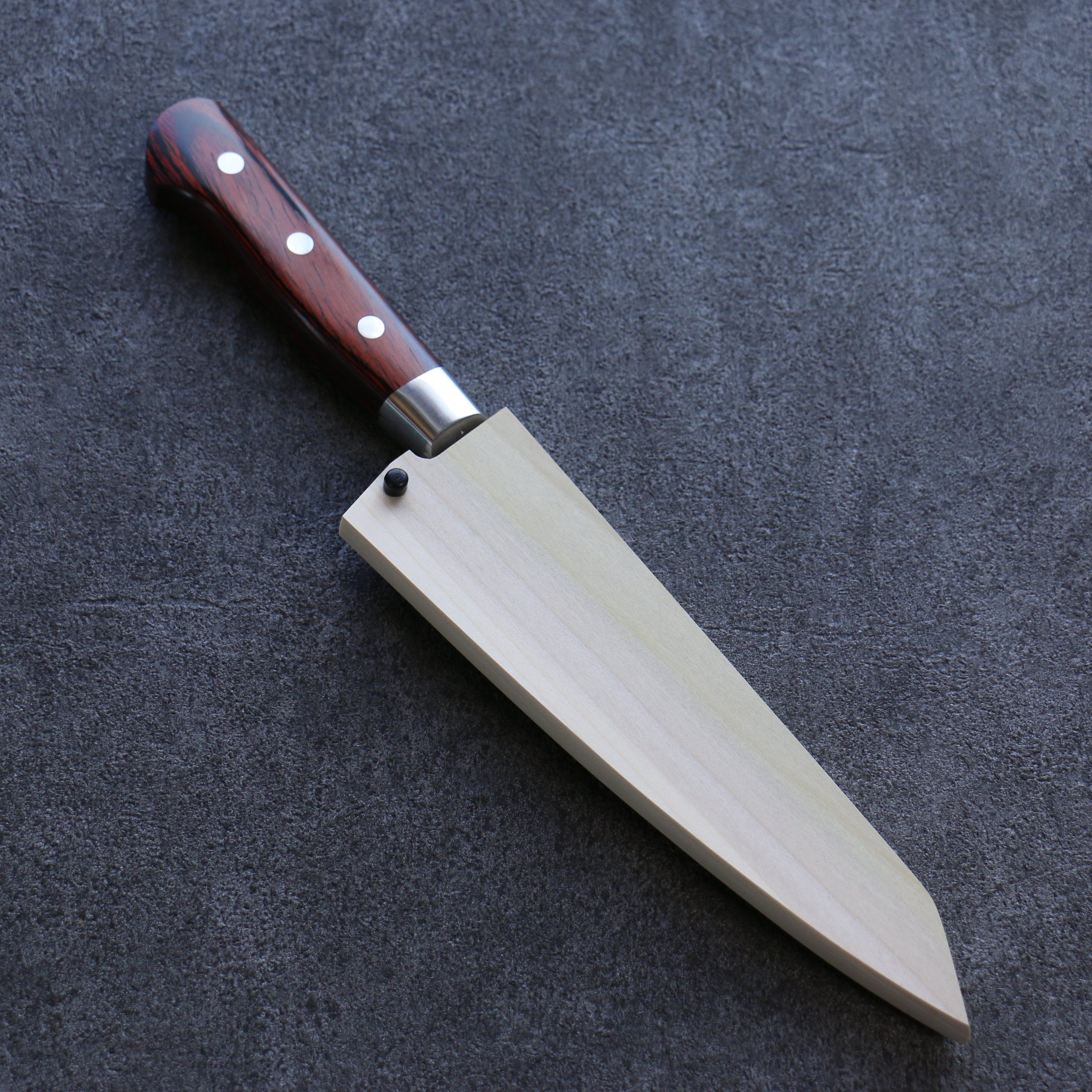 Premium Magnolia Sheath for 150mm Honesuki Boning Knife - Wooden Pin Protection - Perfect for Kitchen, Butchering & Meat Preparation
