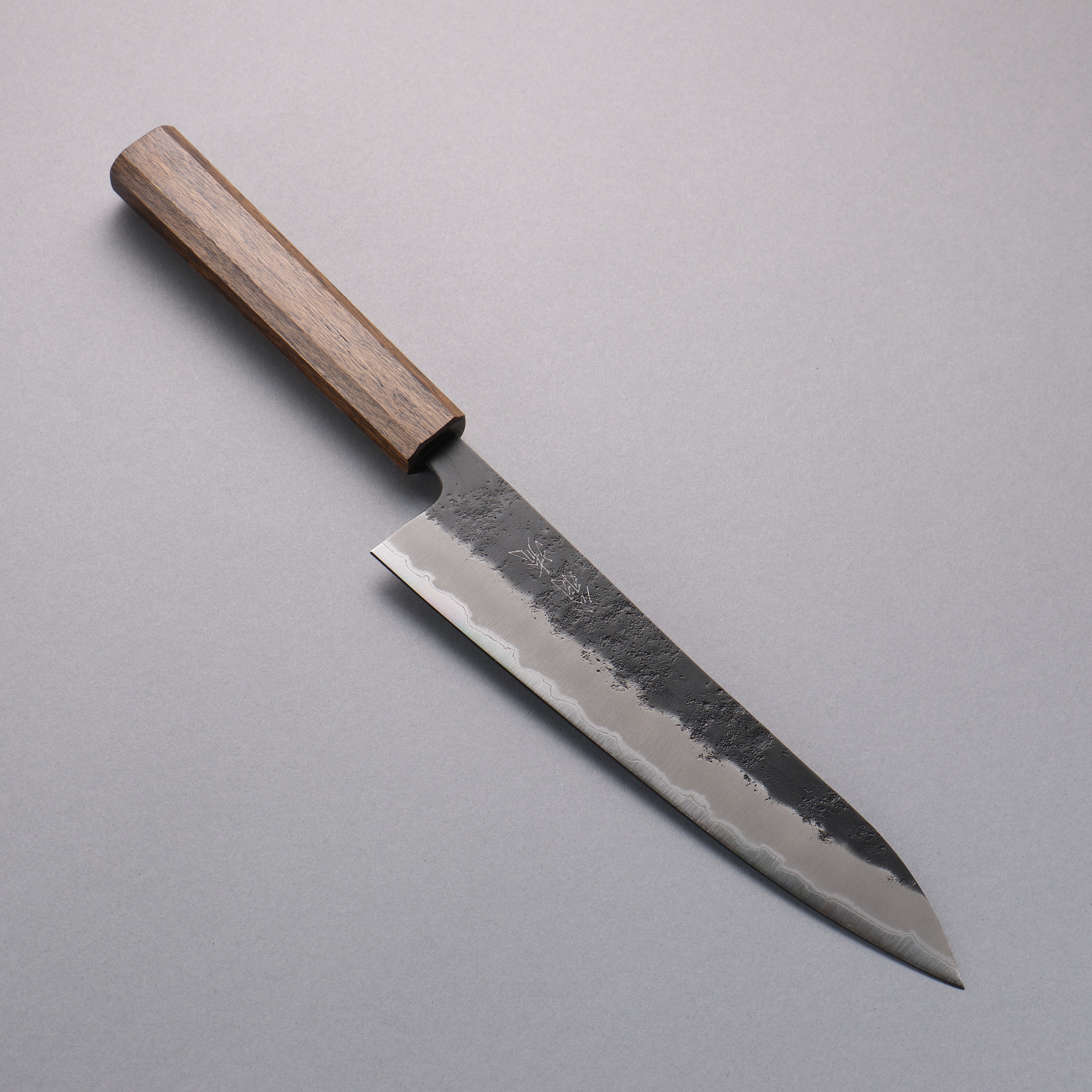 Premium OUL Blue Super Black Nashiji Gyuto 210mm Japanese Chef Knife with Oak Handle - Perfect for Sushi, Meat Slicing & Professional Kitchen Use