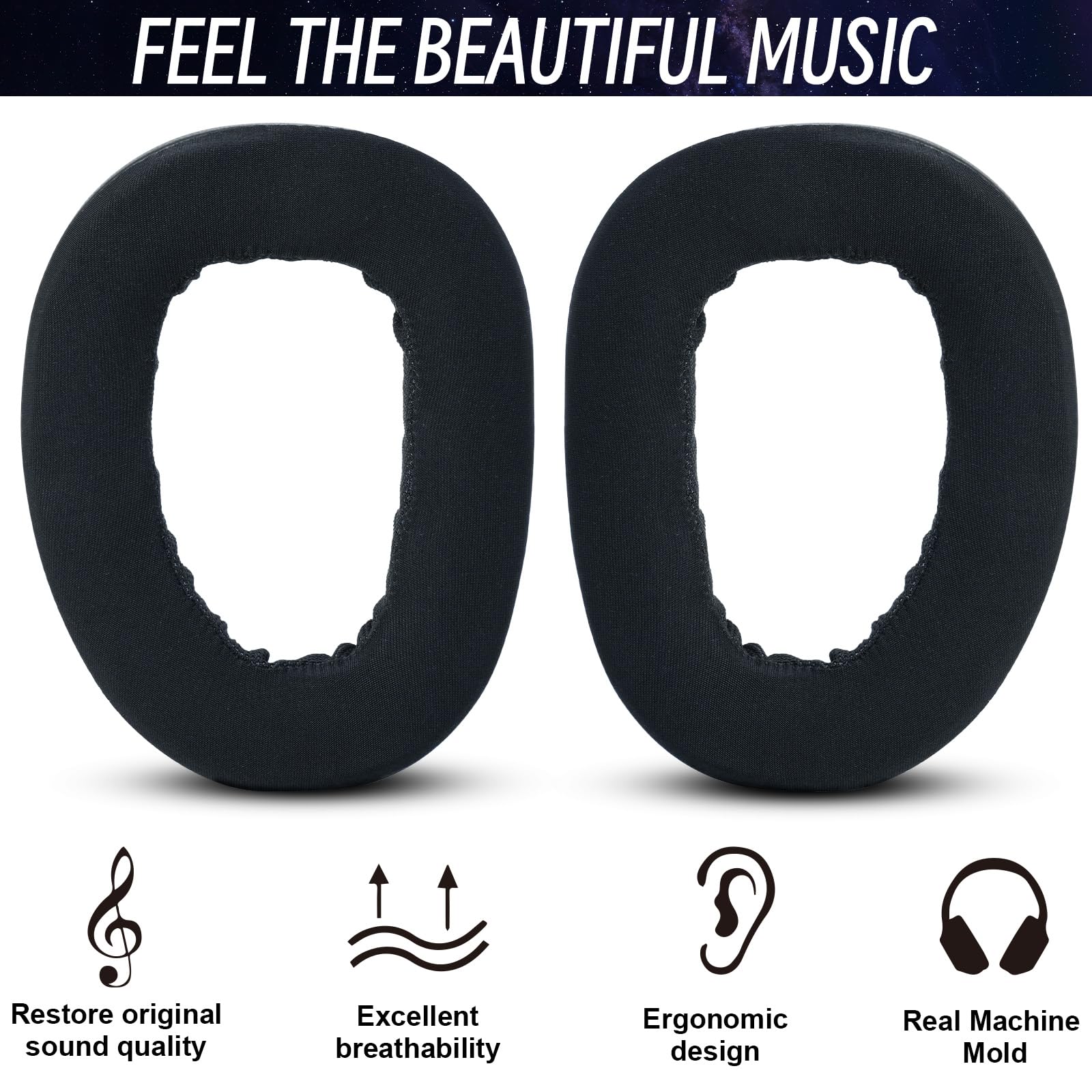 Sennheiser GSP 670/GSP 600/GSP 500/GSA 601 Replacement Ear Pads with Cooling Gel - Compatible with GSP 550 Gaming Headset - Premium Comfort for Long Gaming Sessions, Streaming & Esports