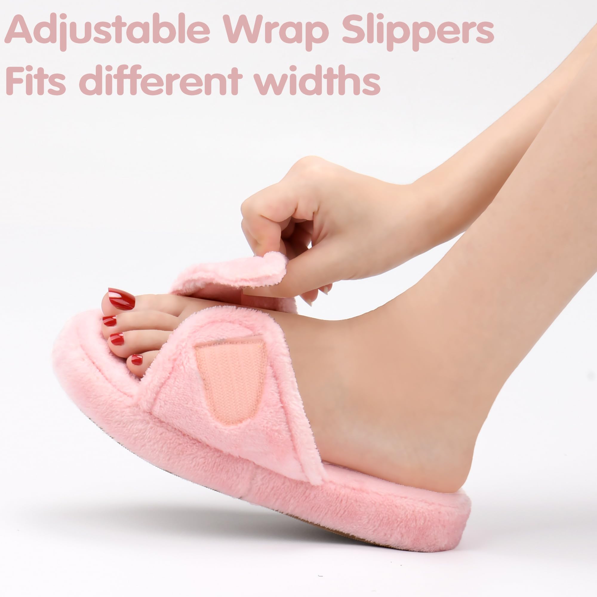 Winforea Women's Fuzzy Slip-On Indoor Slippers - Comfortable House Shoes with Arch Support for Prolonged Standing | Perfect for Home, Office & Relaxation
