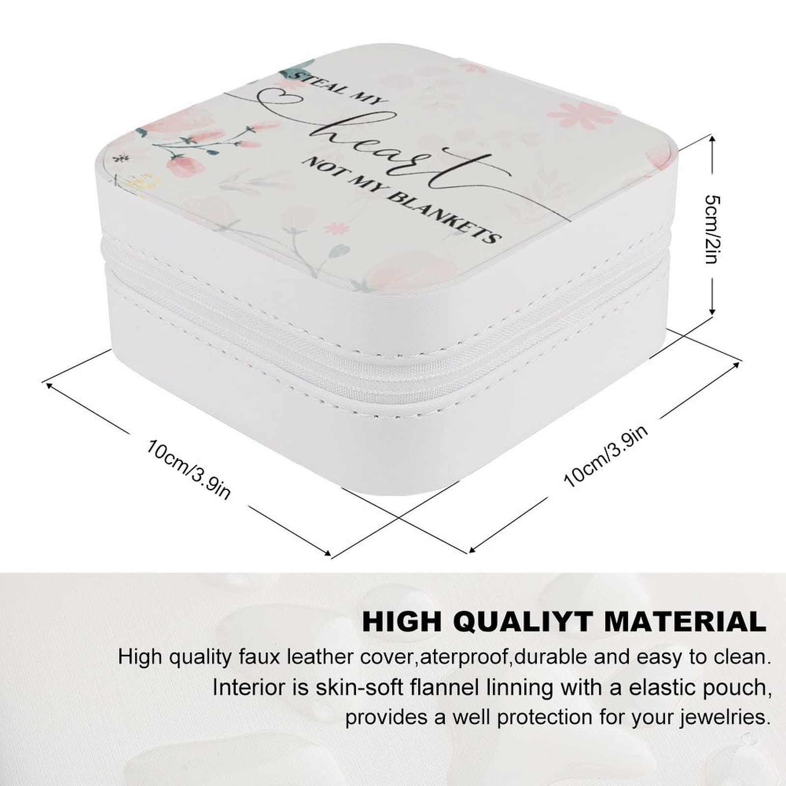 Elegant PU Jewelry Box - Portable Travel Organizer for Rings, Earrings, Necklaces & Bracelets - Perfect for Display, Storage & Gifting - Ideal for Travel, Home & Office Use