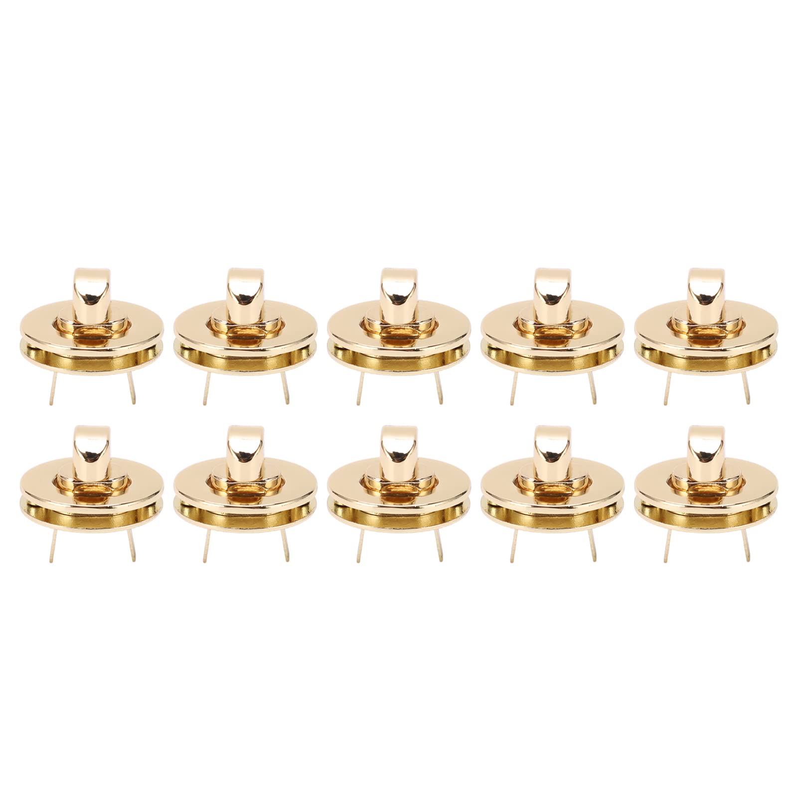 10-Pack Zerodis Purse Lock Clasps - Metal Tuck Lock Thumb Latch for DIY Wallets, Bags & Crafts | Secure Closure for Handmade Purses, Coin Pouches & Leather Accessories
