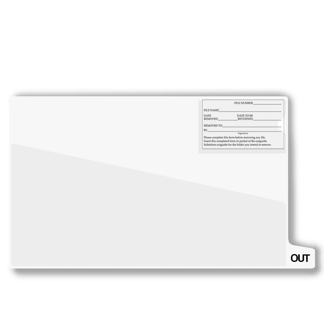 Vinyl File Folders with Diagonal Cut Front Pocket & Top Slip Pocket - Legal Size 9x16 Inches, White (100/Box) - Perfect for Office Organization, Document Storage, and Legal Paperwork