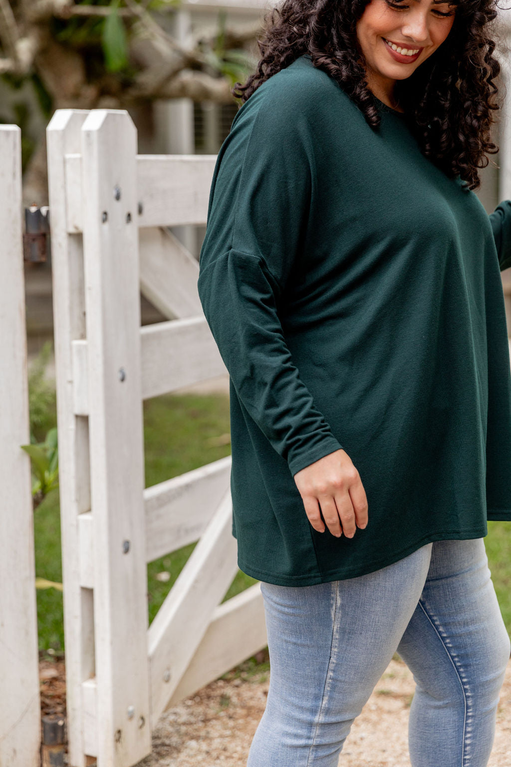Stylish Harlow Knit Top in Forest Green - Soft & Comfortable Women's Casual Sweater for Everyday Wear | Perfect for Fall & Winter Outfits