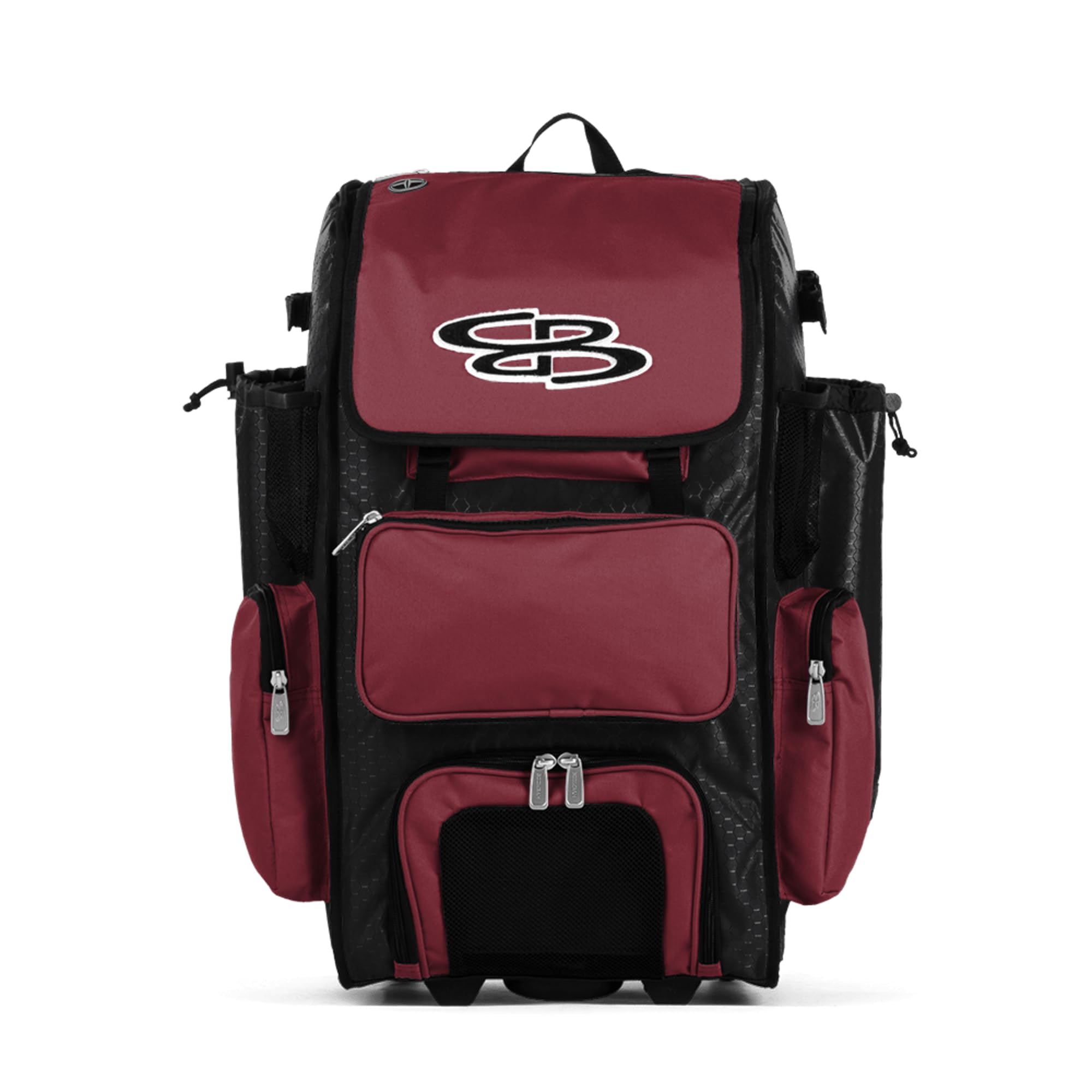 Boombah Superpack Hybrid Rolling Bat Bag - Wheeled & Backpack Baseball Bag for Travel & Games | Durable Sports Equipment for Baseball & Softball Players
