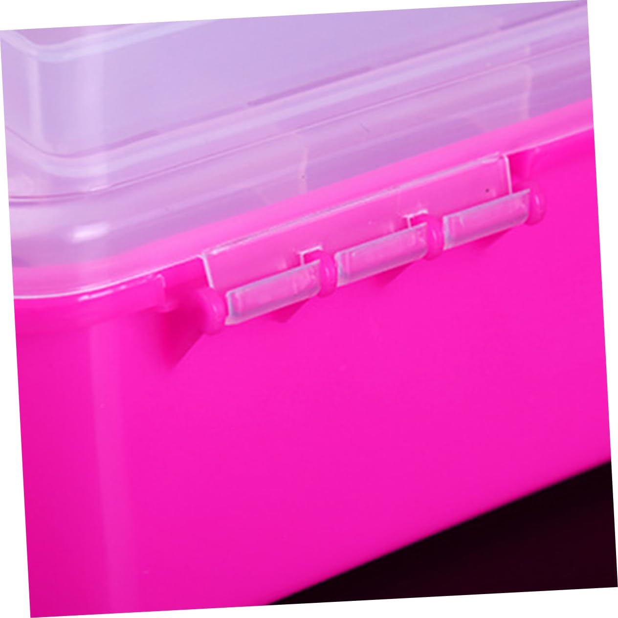 EXCEART Cosmetic Organizer Box - Plastic Makeup Storage Case with Adjustable Dividers for Travel, Home & Salon Use | Portable Beauty Tool Organizer for Brushes, Lipsticks & Skincare Products