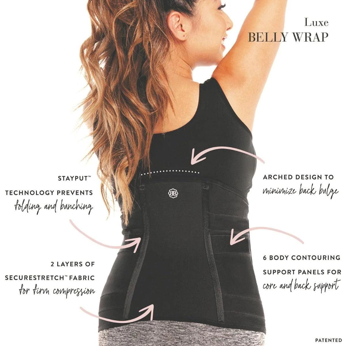 Belly Bandit Postpartum Luxe Belly Wrap - Premium Post Pregnancy Support Belt for Women, Comfortable C-Section Recovery & Tummy Control - Ideal for After Birth, Exercise & Everyday Wear