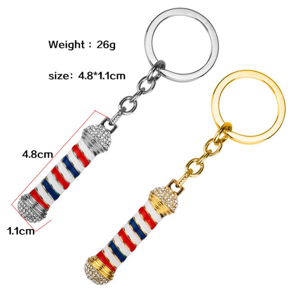 GALPADA 4Pcs Barber Keychain Set - Alloy Hairdresser Gifts for Men - Car & Purse Accessories